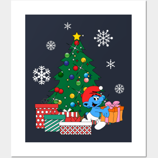 Smurf Around The Christmas Tree Posters and Art